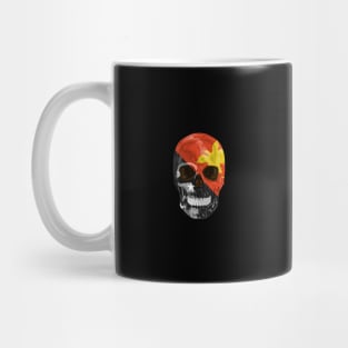 Papua New Guinea Flag Skull - Gift for Papua New Guinean With Roots From Papua New Guinea Mug